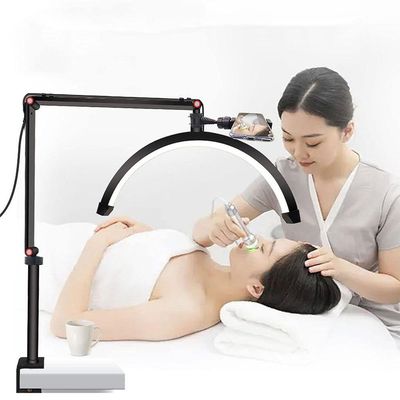 Luminaria Estetica Meia Lua Arco 3 Tons Led Suporte Celular Mesa Salao De Beleza Spa Limpeza De Pele