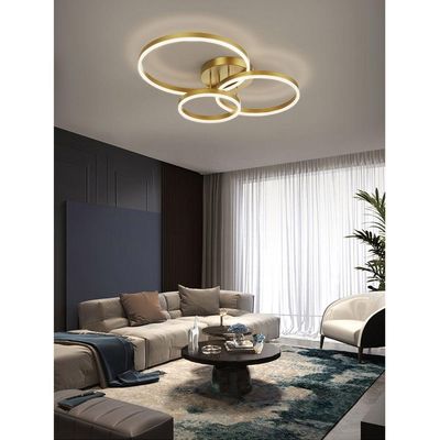 Lustre Led Luminaria 3 Em 1 Arco Infinito Orbital Perfil Luxo Moderno Decorativo Sala Quarto