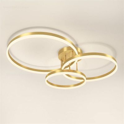 Lustre Led Luminaria 3 Em 1 Arco Infinito Orbital Perfil Luxo Moderno Decorativo Sala Quarto