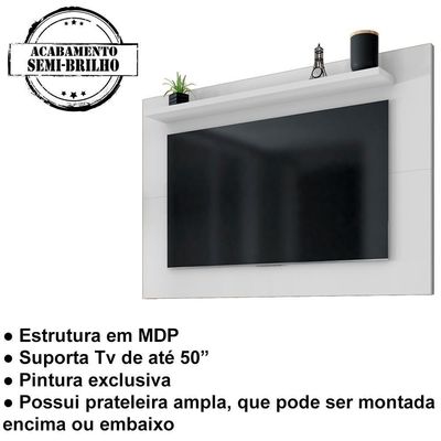 Painel Para Sala Tv 50 Polegadas 088163 Branco Dcasa Branco