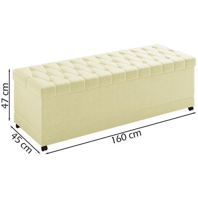Recamier Calçadeira Bau 160 Cm Rodizios Madi Corano Tcs 350 Peer Tcs 350