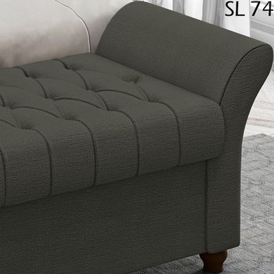 Recamier Calçadeira Bau 160 Cm Pes Mdf Ogeo Linho Sl 74 Peer Sl 74