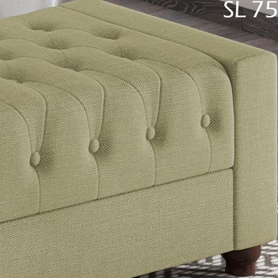 Recamier Calçadeira Bau 160 Cm Pes Mdf Parri Linho Sl 75 Peer Sl 75