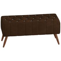 Puff Puf Para Sala 100 Cm Pes Madeira Trit Veludo Sl 942 Peer Sl 942