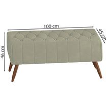 Puff Puf Para Sala 100 Cm Pes Madeira Trit Veludo Sl 940 Peer Sl 940