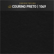 Recamier Puff Maya Luxo Madeira Maciça Castellar Móbile Corino Preto Corino Preto