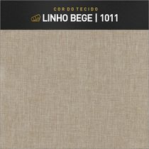 Recamier Puff Maya Luxo Madeira Maciça Castellar Móbile Linho Bege Linho Bege