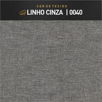 Recamier Valentin Luxo Madeira Maciça Castellar Móbile Linho Cinza