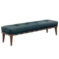 Recamier Valentin Luxo Madeira Maciça Castellar Móbile Linho Azul