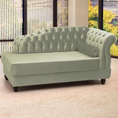 Recamier Diva Chaise Capitone 160 Cm Pes Mdf Gane Sl 940 Veludo Peer Sl 940
