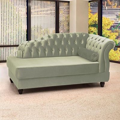 Recamier Diva Chaise Capitone 160 Cm Pes Mdf Gane Sl 940 Veludo Peer Sl 940