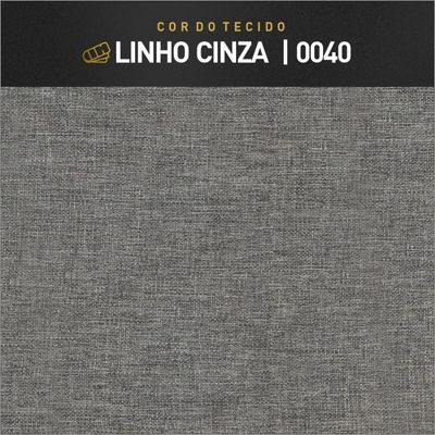 Recamier Banco Berlim Luxo Madeira Maciça Castellar Móbile Linho Cinza Linho Cinza