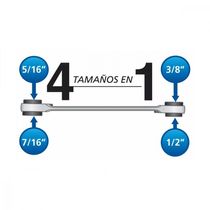 Chave Com Catraca 4 Bocas 5/16´´X3/8´´X7/16´´X1/2´´