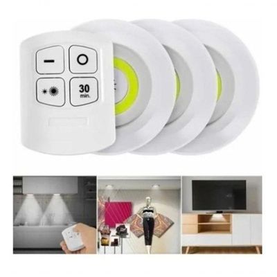 Lampada Led Luminaria Sem Fio Com Controle Remoto Kit C- 3
