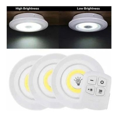 Lampada Led Luminaria Sem Fio Com Controle Remoto Kit C- 3