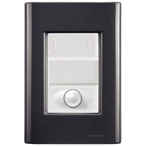 Cj Interruptor Paralelo + Dimmer Ajustável Giz Grafite Tramontina Completo Pronto Tramontina