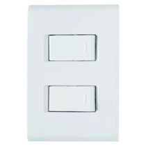 Placa 4x2+ 2 Interruptores Simples 10a-250v Branco Tramontina Branco - 250v