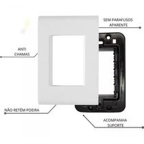 Placa 4x2 + 1 Interruptor Simples E 2 Tomadas 2p+t 20a-250v Branco Branco - 250v