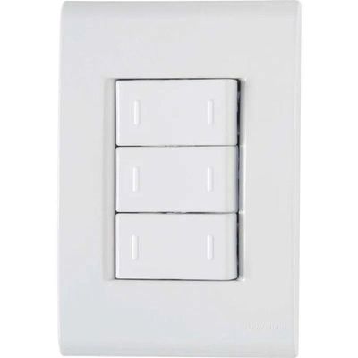 Placa 4x2+3 Interruptores Paralelos 10a-250v Branco Branco - 250v