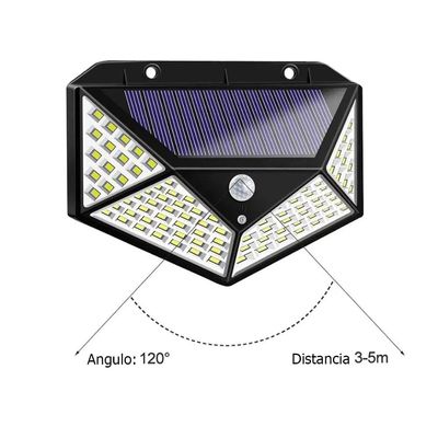 Luminária Solar 5 Unidades 3 Funções Sensor Led Prova D'agua