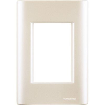Cj Interruptor Paralelo + Dimmer Ajustável Giz Pérola Tramontina Completo Pronto Tramontina