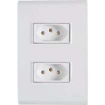 Conjunto 2 Tomadas 2p+t 10a-250v Liz Branco Tramontina Branco - 250v