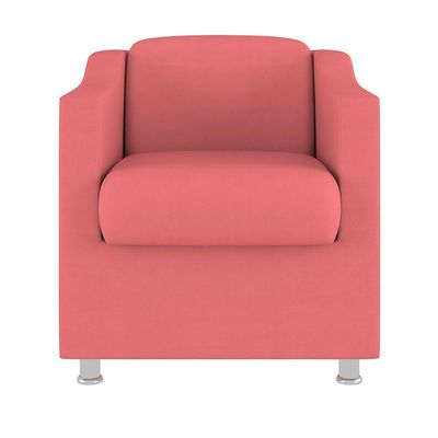 Poltrona Decorativa Recepção Cadeira Manicure Cores Cor:Rosa
