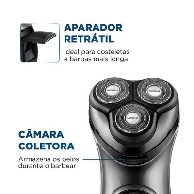 Barbeador Elétrico Power Shave Mondial - Be-02 Barbeador Be-02 Bivolt .