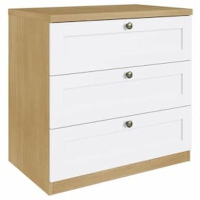 Cômoda Genialflex Infinity com 3 Gavetas e 79 cm de Largura Bege