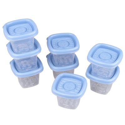 Conjunto 8 Potes Quadrado 70ml Pop Plasútil Azul
