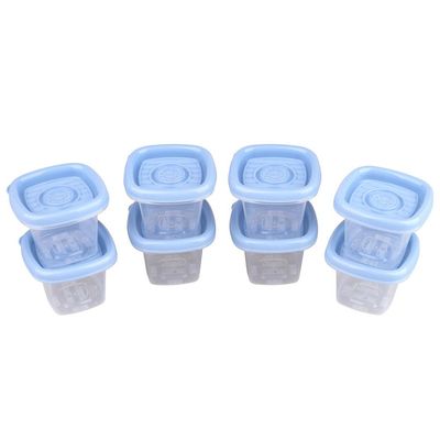 Conjunto 8 Potes Quadrado 70ml Pop Plasútil Azul