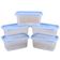 Conjunto 5 Potes Retangular 380ml Pop Plasútil Azul