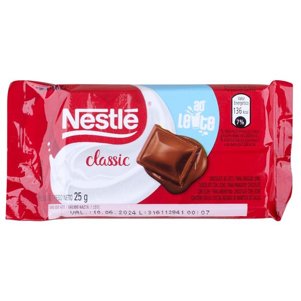 Tablete de Chocolate ao Leite Nestlé 25g
