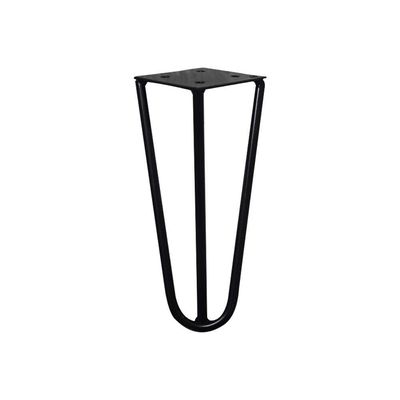 Kit 8 Pés De Metal 15 Cm Legs Mesas De Centro Puffs Preto