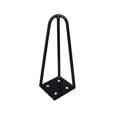Kit 8 Pés De Metal 15 Cm Legs Mesas De Centro Puffs Preto