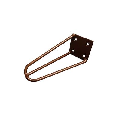 Kit 4 Pés De Metal 15 Cm Hairpin Legs Mesas De Centro Puffs Bronze G41