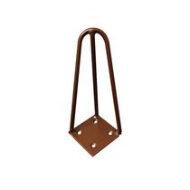 Kit 4 Pés De Metal 15 Cm Hairpin Legs Mesas De Centro Puffs Bronze G41
