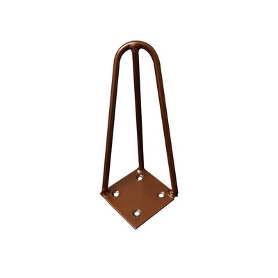 Kit 4 Pés De Metal 15 Cm Hairpin Legs Mesas De Centro Puffs Bronze G41