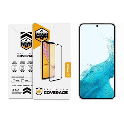 Kit Capa Defender e Pelicula Coverage 5D Pro Preta para Samsung Galaxy S23 Plus - Gshield