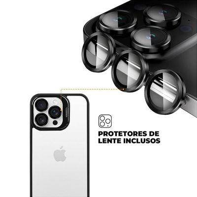 Kit Capa Gravity Preta e Pelicula Defender Pro Privacidade para iPhone 15 Pro - Gshield
