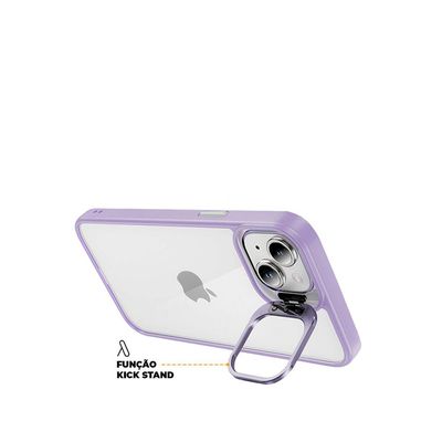 Kit Capa Gravity Lilás  e Pelicula Defender Pro Privacidade para iPhone 15 - Gshield