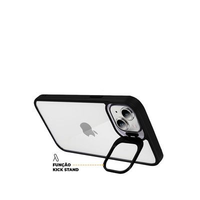 Kit Capa Gravity Preta e Pelicula Defender Pro Privacidade para iPhone 15 - Gshield