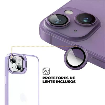 Kit Capa Gravity Lilás e Pelicula Ultra Glass para iPhone 15 - Gshield