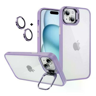 Kit Capa Gravity Lilás e Pelicula Ultra Glass para iPhone 15 - Gshield