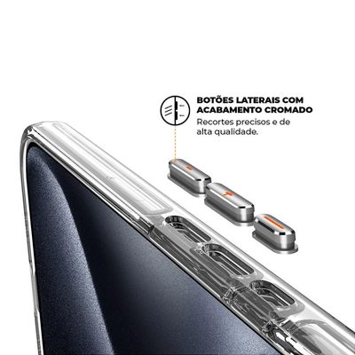 Kit Capa MagSafe Crystal Armor e Pelicula Coverage 5D Pro Preta para iPhone 15 Pro - Gshield