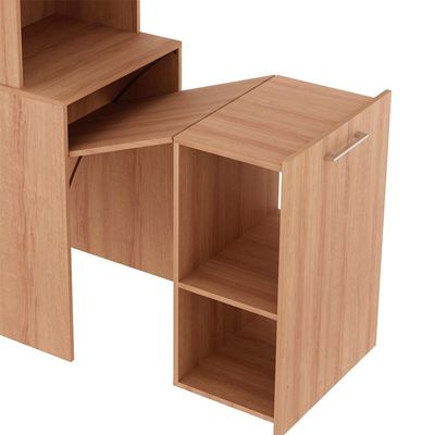 Armario Escrivaninha Multiuso Retratil 5 Nicho Me4171 Amendoa Tecno Mobili Amendoa