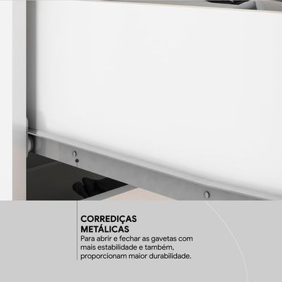 Comoda Sapateira 2 Portas 4 Gavetas 4270 Branco Demobile Branco