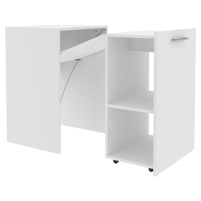 Escrivaninha Multiuso Retratil 2 Nicho Me4170 Branco Tecno Mobili Branco
