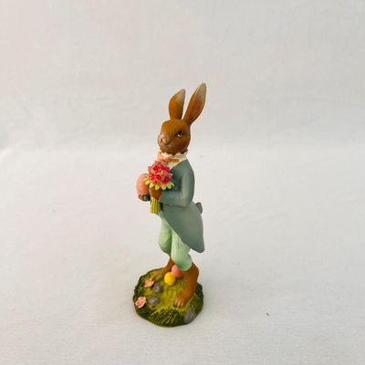 Coelho De Páscoa Casal Em Resina Casal