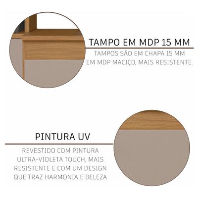 Cozinha Modulada Compacta Fidelitá Mariana 4 Peças 245cm 12 Portas 1 Gaveta Sem Tampo Freijó/camurça
